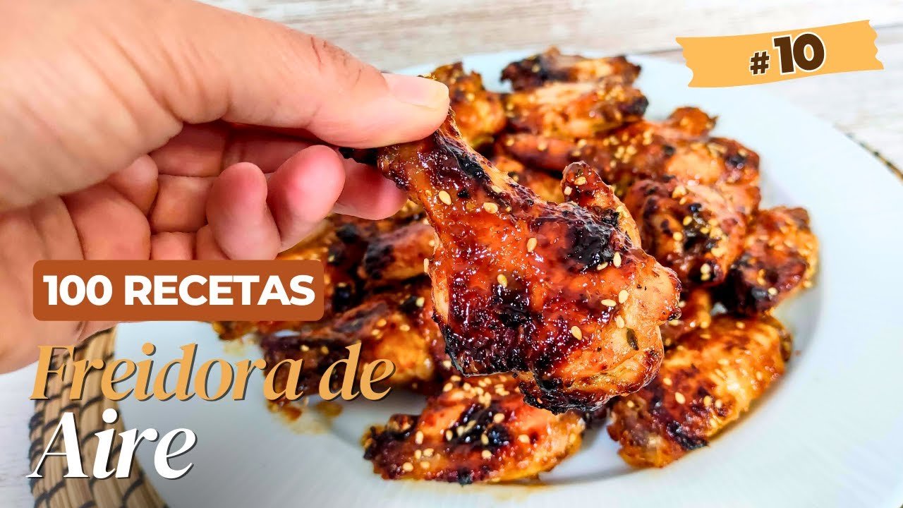 Receta de alitas de pollo usando freidora de aire