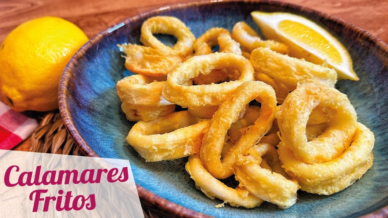 Receta de calamares fritos usando freidora de aire