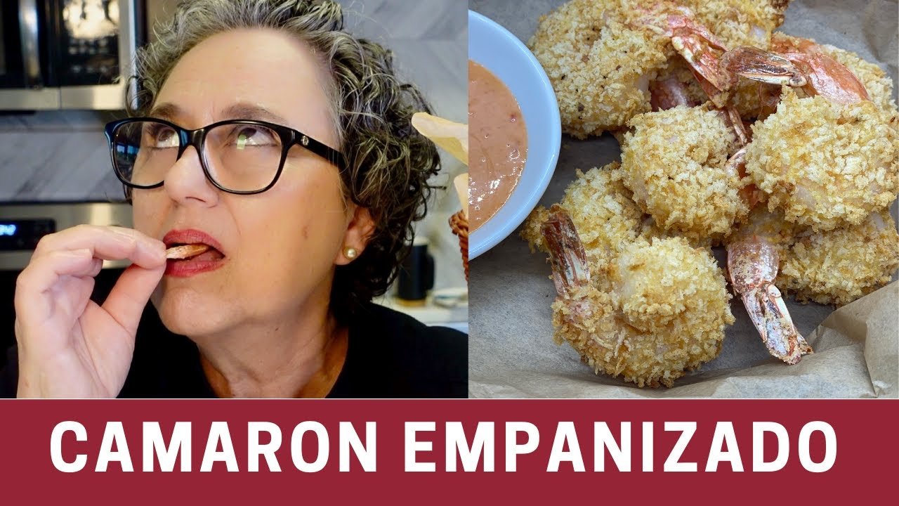 Receta de camarones empanizados usando freidora de aire