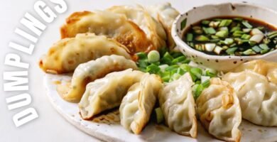 Receta de dumplings chinos usando freidora de aire