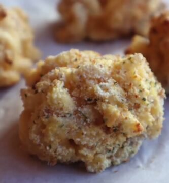 Receta de mac and cheese bites usando freidora de aire