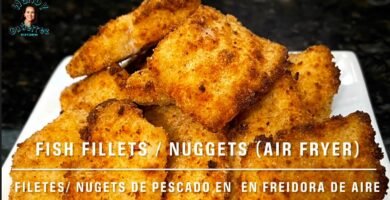 Receta de nuggets de pescado usando freidora de aire