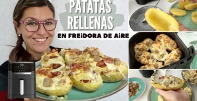 Receta de papas rellenas usando freidora de aire