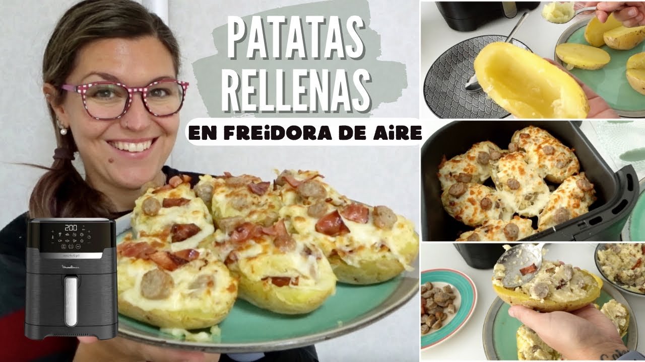 Receta de papas rellenas usando freidora de aire