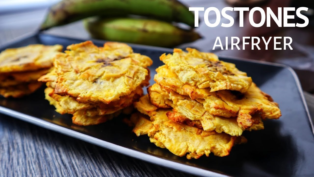 Receta de patacones colombianos usando freidora de aire
