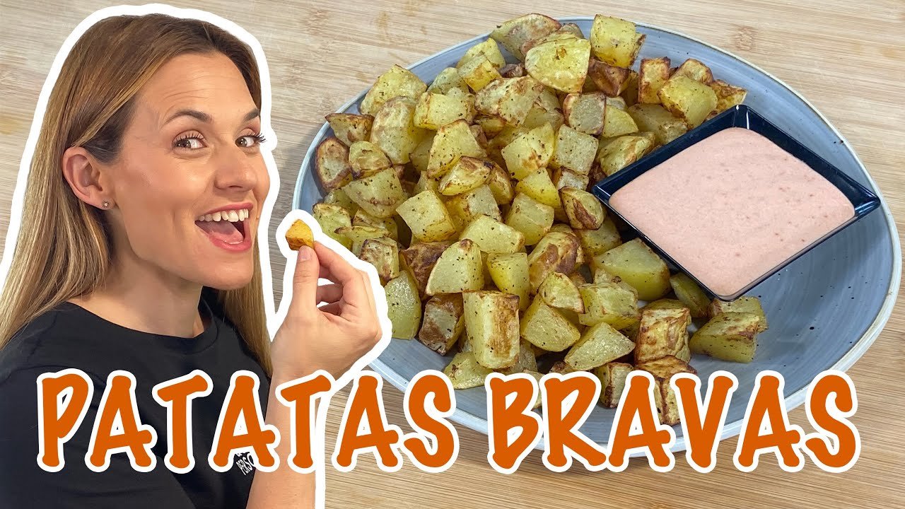 Receta de patatas bravas españolas usando freidora de aire