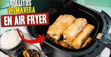 Receta de rollitos primavera usando freidora de aire