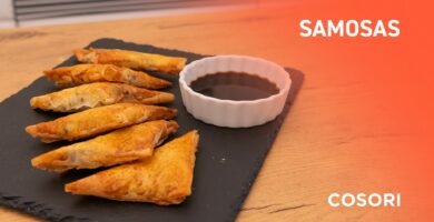 Receta de samosas de verduras usando freidora de aire