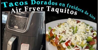 Receta de tacos dorados mexicanos usando freidora de aire