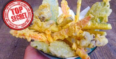 Receta de tempura japonesa usando freidora de aire
