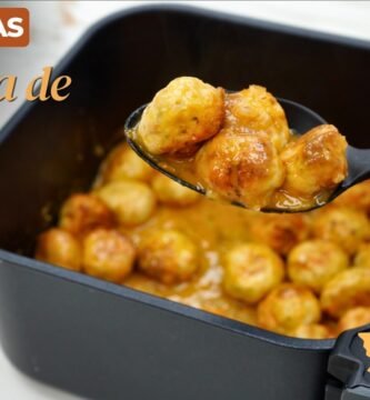 Albóndigas de pollo sin freír gracias a la freidora de aire
