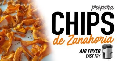 Chips de zanahoria crocantes en freidora de aire