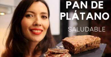Pan de plátano saludable hecho en freidora de aire