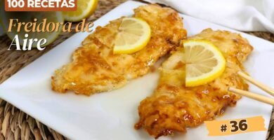 Receta de pollo al limón en freidora de aire fácil y saludable