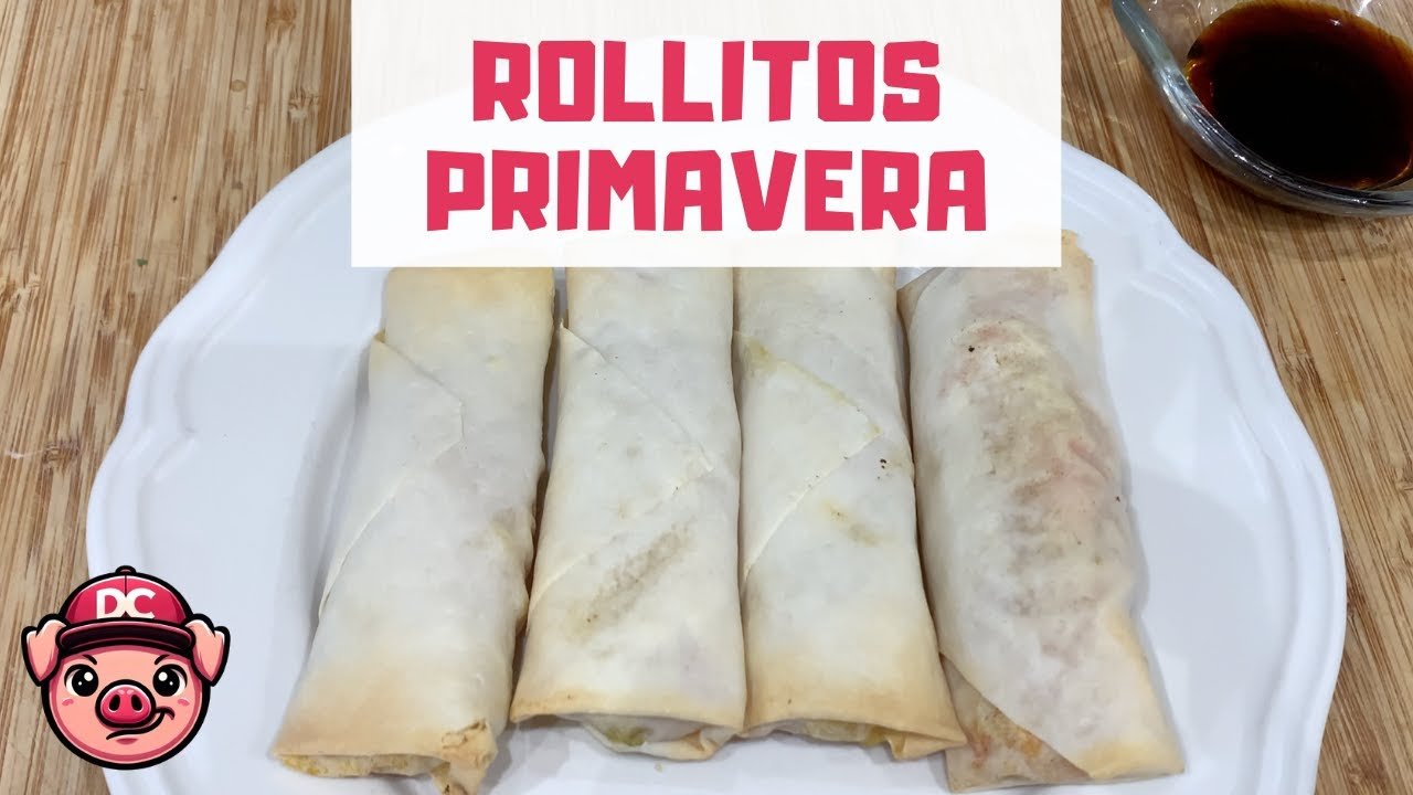Rollitos de primavera bajos en grasa con freidora de aire