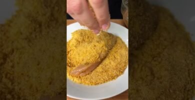 plato principal bajo en calorías en freidora de pollo crujiente