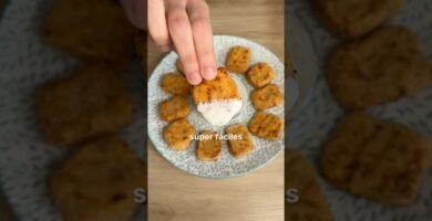 snack ligero hecho en freidora de aire de pollo con especias