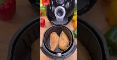 almuerzo bajo en grasa con freidora de aire de pollo crujiente
