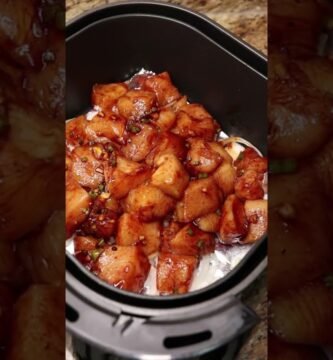 comida rápida y saludable con freidora de aire de pollo vegana
