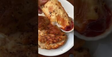 plato principal bajo en calorías en freidora de pollo sin gluten