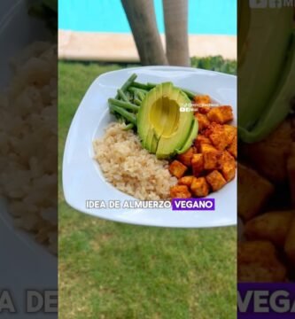 plato principal bajo en calorías en freidora de pollo vegana