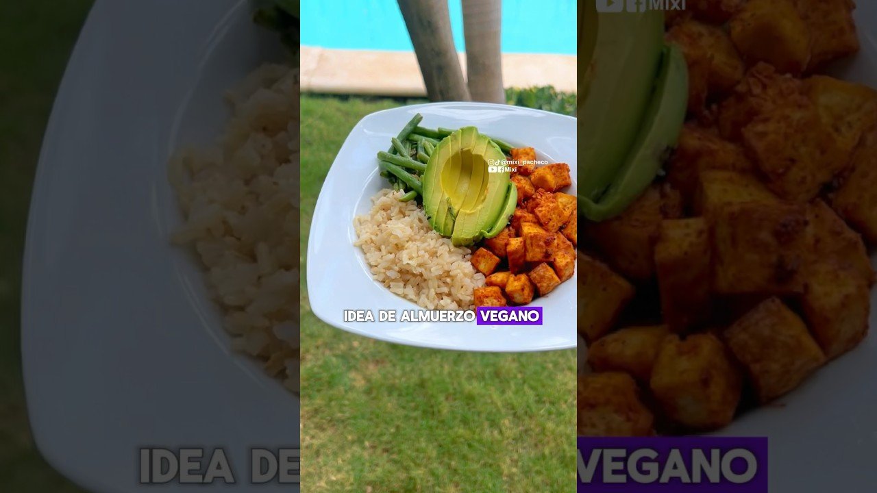 plato principal bajo en calorías en freidora de pollo vegana