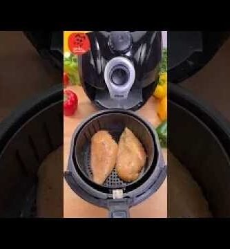 preparación sencilla con freidora sin aceite de pollo rica en fibra