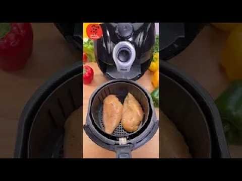 almuerzo bajo en grasa con freidora de aire de pollo con pocas calorías