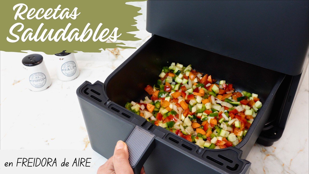 receta saludable con freidora de aire de zanahoria al vapor