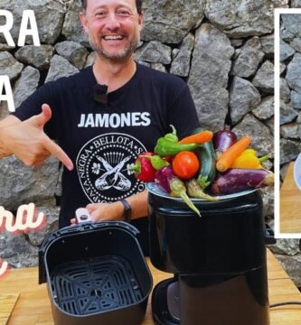 comida rápida y saludable con freidora de aire de zanahoria al vapor
