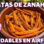 comida rápida y saludable con freidora de aire de zanahoria ligera