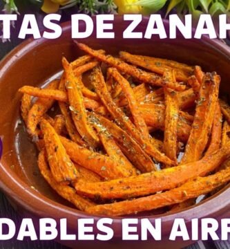 comida rápida y saludable con freidora de aire de zanahoria ligera