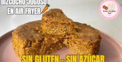 comida rápida y saludable con freidora de aire de zanahoria sin gluten