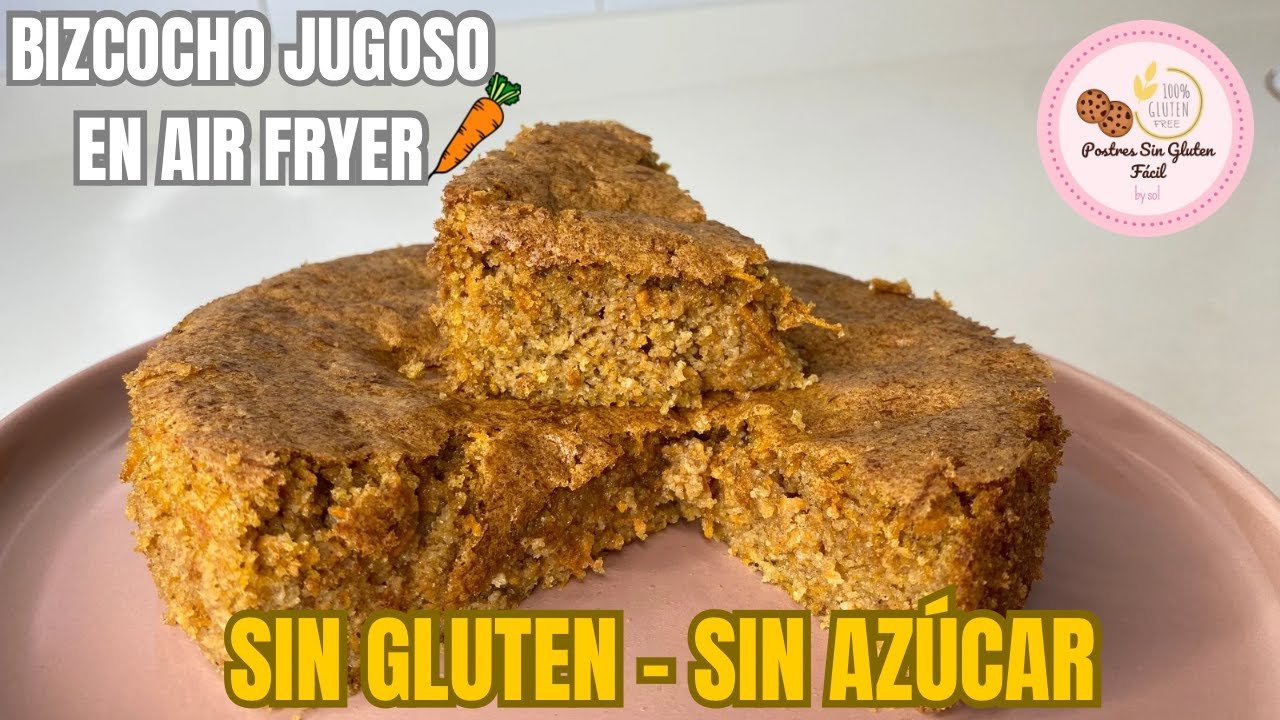 comida rápida y saludable con freidora de aire de zanahoria sin gluten