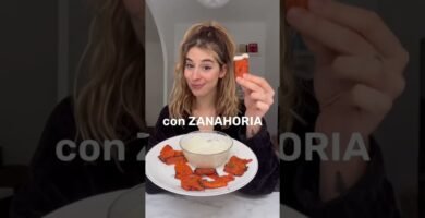 comida rápida y saludable con freidora de aire de zanahoria vegana