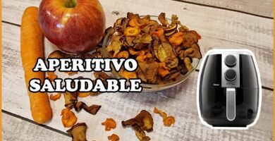 snack ligero hecho en freidora de aire de zanahoria rica en fibra