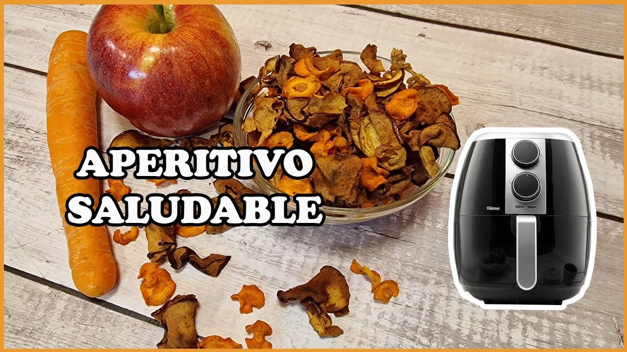 snack ligero hecho en freidora de aire de zanahoria rica en fibra