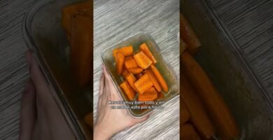 almuerzo bajo en grasa con freidora de aire de zanahoria rica en fibra