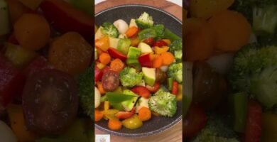 cena ligera con freidora de aire de zanahoria con pocas calorías