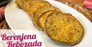 receta saludable con freidora de aire de berenjena con pocas calorías