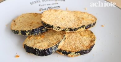 receta saludable con freidora de aire de berenjena sin gluten